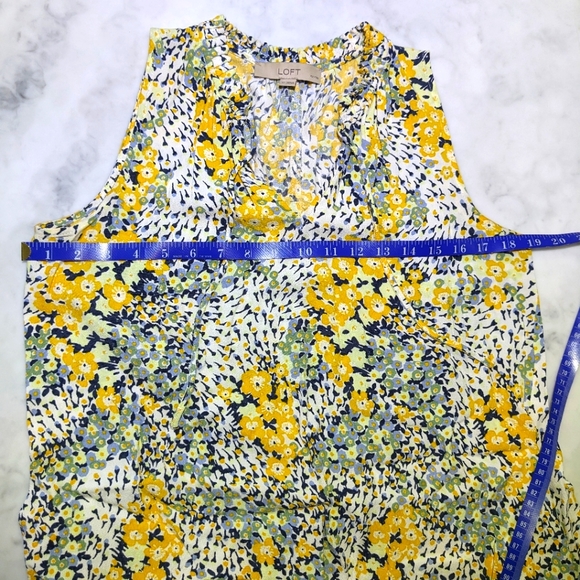 Loft Sundress / Loft Floral Print Dress / Loft Floral Swing Dress - Picture 9 of 10